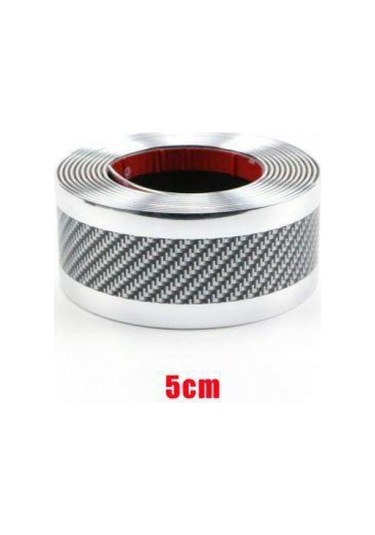 Satış Karbon Fiber Kauçuk Kalıplama Şerit Yumuşak Siyah Trim Tampon Şerit Dıy Kapı Eşiği Koruyucu Kenar Koruma Araba Çıkartmaları Araba Silver 250x5cm