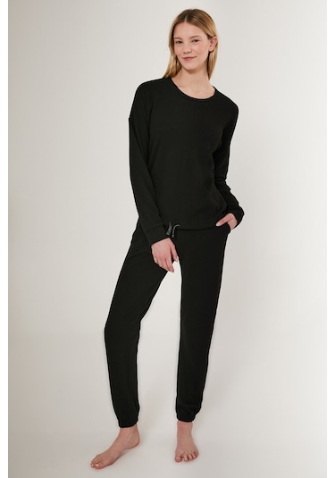 Pierre Cardin Siyah Kadın Pijama Takımı Siyah