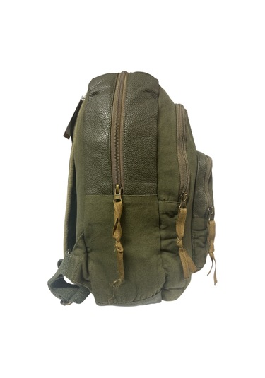 Kaliteli Siyah Vintage Salaş Baskılı Disayn Günlük Gezi Okul Sırt Çantası Revilla Bag 28x38cm Açık Kahverengi