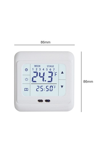 Gajeena Elektrikli Isıtma Termostati, Dokunmatik Lcd Ekranlı, 16a, 3600w, 1 C Hassasiyet, 7 Gün Programlanabilir Oda Sıcaklığı Kontrol Cihazı