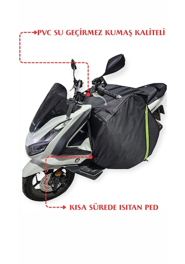 Pcx-n Max-max T-glamaro Max Diz Örtüsü Rüzgar Koruma Kalın Özel Yapım-2309 Siyah