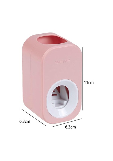 Suntek Magideal Ev Banyo Otel B İçin Otomatik Diş Macunu Dispenseri Pembe