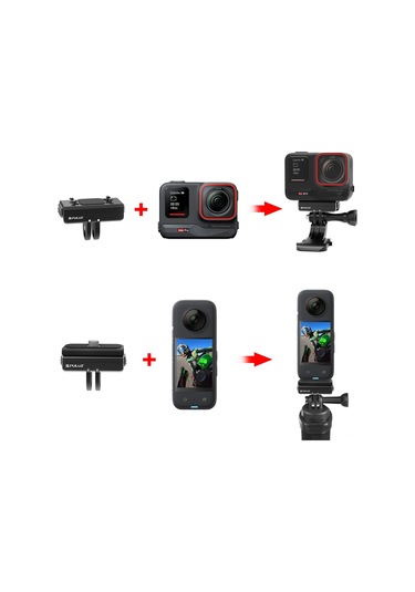 Yifomall Insta360 Ace/ace Pro İçin Puluz Pu965b Alüminyum Manyetik Hızlı Çıkarılabilir Taban