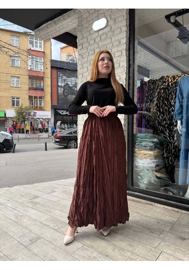 Kraş Etek Kahve Kahve