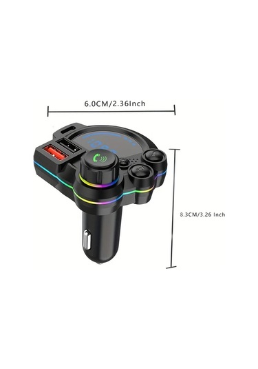 Honeybeeshop P22 Kablosuz Araç Mp3 Çalar El Free Arama Mono Ses Kablosuz Bağlantı Pd 20w Qc 3.0 Uyumlu Araç Priz 36v Pil Gerektirmez