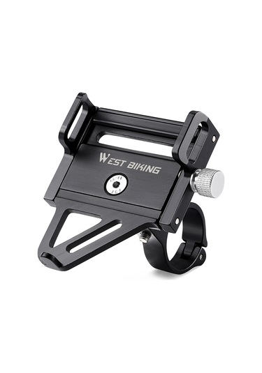 Lemestar Bisiklet Ve Elektrikli Araçlar İçin Aluminyum Gps Telefon Tutucu - Sürüş Güvenliği İçin Sağlam Tutma 55-100mm Telefon, 20-33mm Direk Uyumlu Siyah