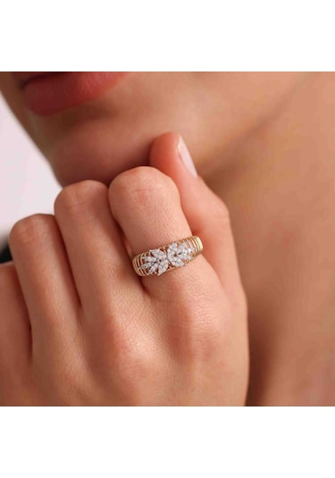 Parla Design Altın Yüzük T12895 Renkli