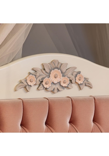 Meltem Kids Prestij Krem Genç Odası Tek Kişilik Amortisörlü Karyola 100x200 Cm