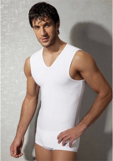 Doreanse Erkek Atlet V Yaka 2210 - Beyaz