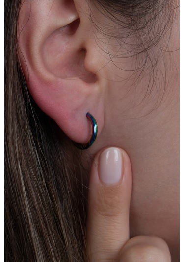 Ince Halka Unisex Erkek Çelik Küpe Çifti Yeni Model 5 Renk Mse5 Sarı