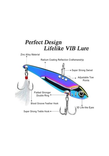 Ganzhoushop Spinner Metal Lures, Kaşık Balıkçılık Av Malzemeleri, Yüksek Kaliteli Balıkçılık Olta Adet 5 Cg