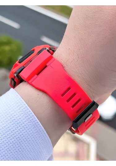 Joefox G-shock Kasa Kırmızı-Siyah Digital 5 ATM Spor Kol Saati J-gs01