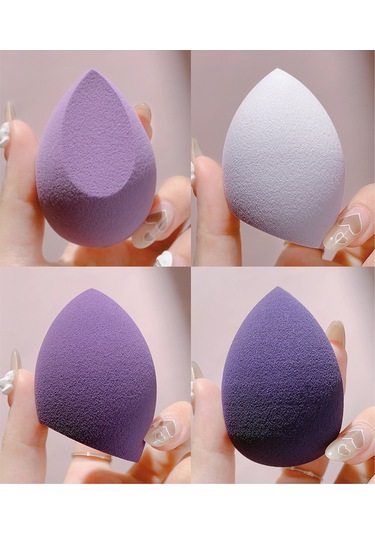 Wezone 4'lü Nemlendirici Püskürtmeli Makyaj Spongesi - Islak/kuru Kullanim - Fondöten, Bb Kremi Uygulama - 08 多肉葡萄