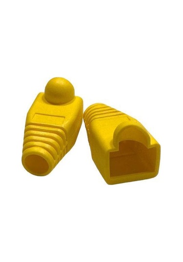 Sarı Cat5 Kılıf Sarı Cat6 Kılıf Rj45 Koruma Kılıfı Sarı 100 Adet