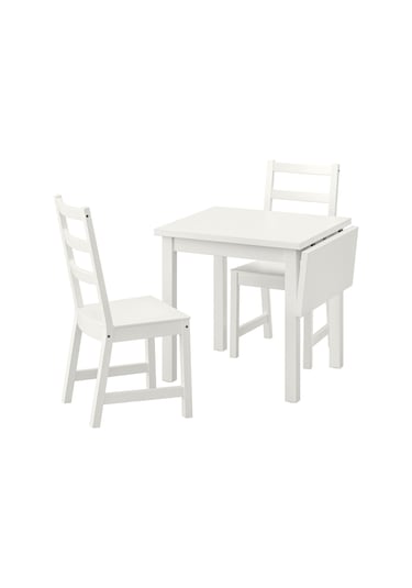 Mutfak Masası Takımı, Beyaz, 2 Sandalyeli, Katlanabilir beyaz