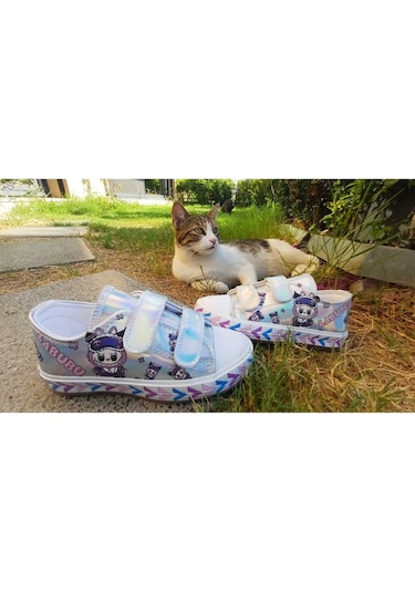 Scarpe Magiche Labubu Işıklı Sneaker Kız Ayakkabı 31-35 Numara Arası Işıksızdır Gümüş