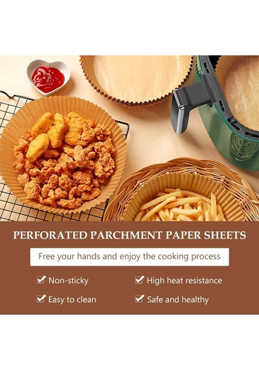 Skycity Yemek Dereceli Havva Fritöz Liner 16cm, 100 Adet - Yağ/su Geçirmez, Kullandıkdan Atılabilir, Fritözü Temiz Tutar, Mikrodalga/steamer Uyumlu Diğer