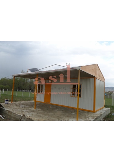 21M² 1+1 Çatı+Verandalı Dış Sac İç Pvc Kaplamalı Konut Konteyner