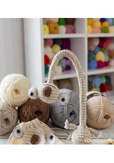 Amigurumi Buz Devri Sid Oyuncak Açık Gri
