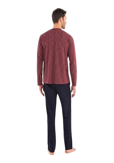 MDCLTN3745EPT Mod Collection Patlı Yaka Pamuklu Erkek Pijama Takım