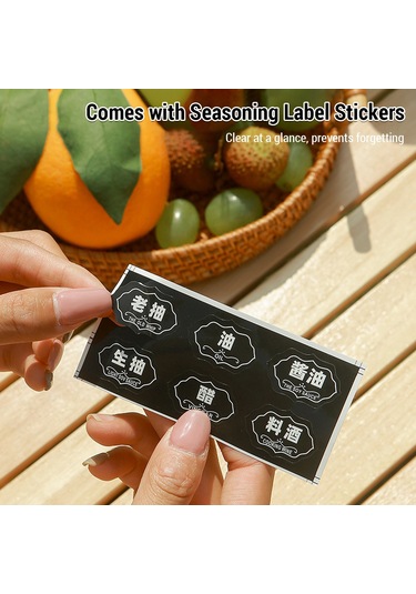 Kamp Baharat Şişe Seti Dış Mekan Taşınabilir Baharat Şişesi Sıvı Çaydanlık İle Kamp Depolama Çantası Siyah