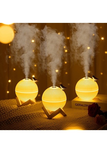 Techbloom Beyaz Usb Aromaterapi Nemlendirici Gece Işığı Esansiyel Yağ Uyumlu Sis Modu 10 14oz H Aile Ofis