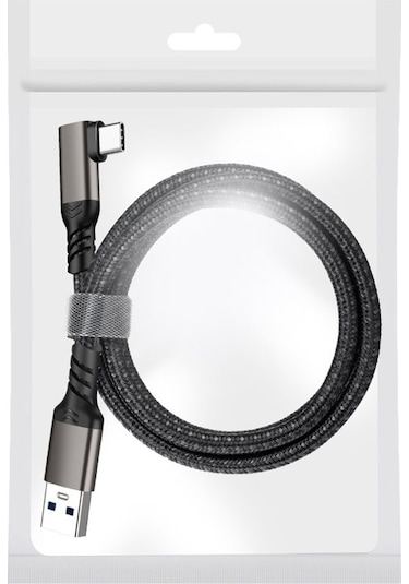 Oculus Quest İçin 1/2 0.5 M Usb-a - Usb-c Kablosu 3a Usb3.2 Gen2 Hızlı Şarj Bağlantı Kablosu Vr Kulaklık 10 Gbps Veri Aktarım Kablosu