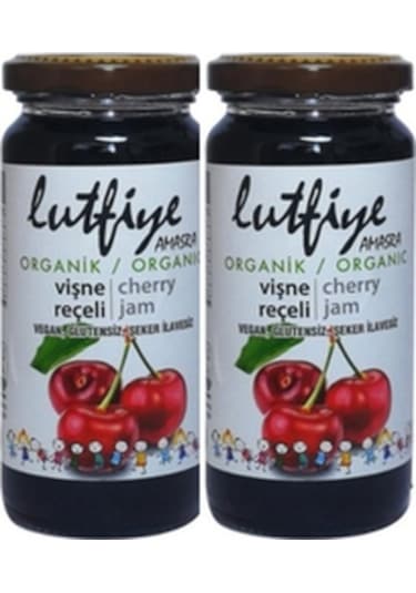 Organik Vişne Reçeli 280 Gr X 2 Adet
