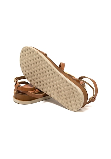 146 Camel Sandalet Kadın 262185 Myconian 2025 Greek Sandal Camel