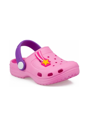 Kinetix Frog Pembe Mor Kız Çocuk Havuz Plaj Terliği