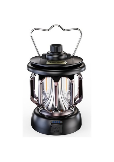 Szypzstore 3500 Ma Açık Kamp Işık Led Retro At Fener Taşınabilir Çadır Uygun Usb Şarj Jzwu0k Siyah