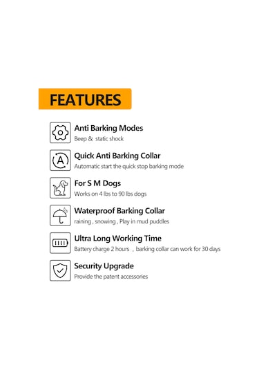 Köpek Havlama Tasması Köpek Havlama Caydırıcı Havlama Önleyici Cihaz Şarj Edilebilir Köpek Eğitmeni -siyah