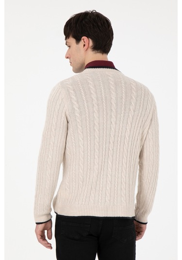 U.s. Polo Assn. Erkek Taş Kazak /triko 50297083-vr049 TAŞ Taş