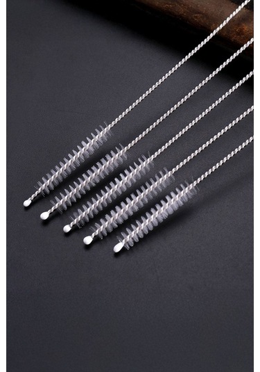 Falconetti 5 Adet Beyaz 6 Mm Pipo Temizlik Ve Pipet Kamış Temizleme Fırçası