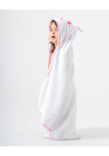 Balinalı Bornoz Takımı 1-2 Yaş Beyaz - Pembe