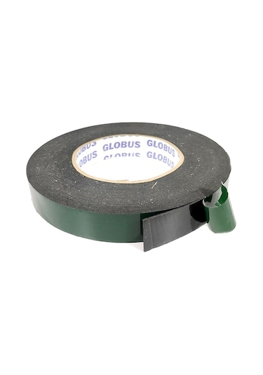 Çift Taraflı Siyah Köpük Bant 20 MM x 10 M Yeşil/Siyah Montaj Bandı