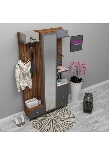Grey Portmanto Mdf Sis Gri