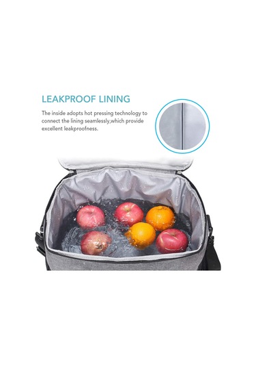 Yifomall 15l Gri Oxford Beşik, Su Geçirmez Peva İçlik, Isı Yalıtımı, Çoklu Cep, Nylon Askı & Koltuk, Kamp/piknik/sahne İçin Soğuk/ısı Tutucu Çanta Gri