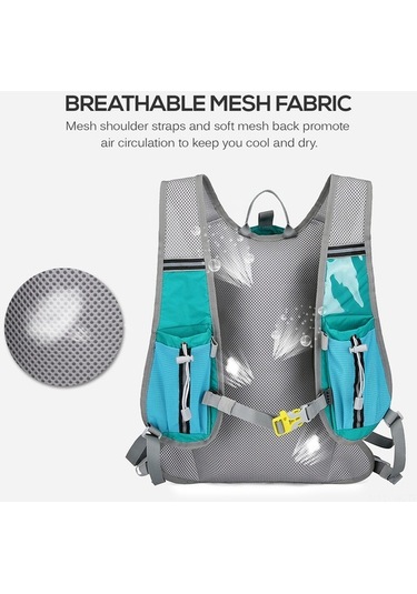 Ebitda Hafif Nefes Alabilir 10l Sırt Çantası - Koşu, Bisiklet Ve Kamp İçin Mavi Mavi