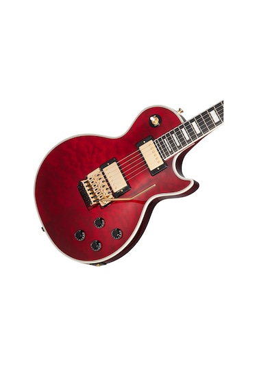 Epiphone Alex Lifeson Les Paul Custom Axcess Elektro Gitar Ruby