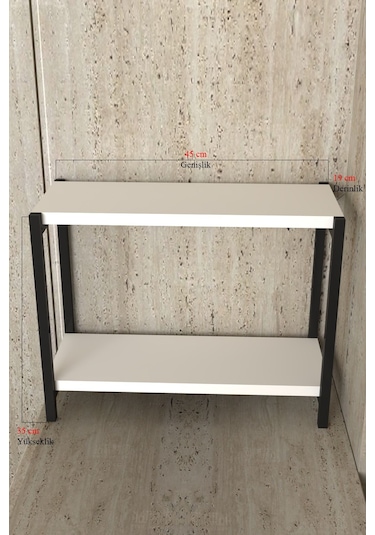 Aju Tezgah Üstü Raf Masaüstü Ayaklı Organizer Mutfak Banyo Düzenleyici Baharatlık Kitaplık Yüksek Raflı Beyaz