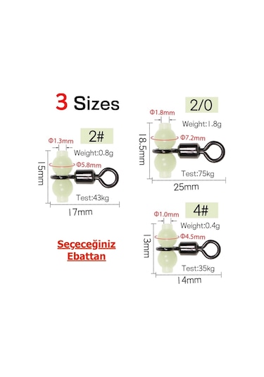 MSO Olta Balıkçılık Fosforlu & Paslanmaz Çelik Gezer T Fırdöndü