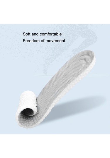 Sones 1 Çift Yüksek Elastikiyetli Koku Önleyici Nefes Alabilir Ter Emici Şok Emici Tabanlık, Beden: 39-40 Gri