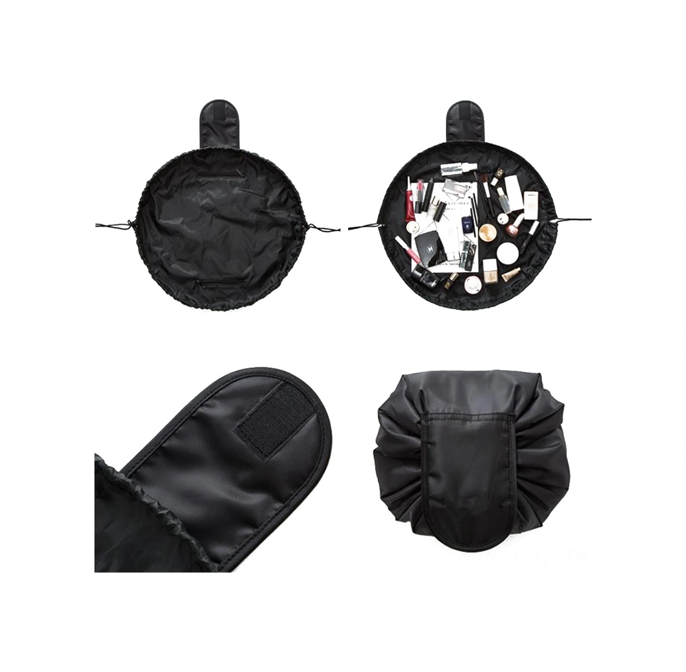 Youmex Parlak Mavi Çekmeceli Kozmetik Çantası - Büyük Kapasiteli, Su Geçirmez, Seyahat İçin Taşınabilir Organize Sıcak Açık Mavi