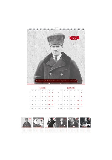 2026 Atatürk Duvar Takvimi Denizci Gemici Takvimi 33 x 48 CM