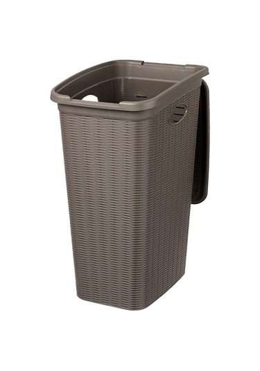 El Casa Kapaklı Çamaşır Sepeti, 36 Lt, 39x28,5x54,5 Cm. 190981604 Gri-kahverengi