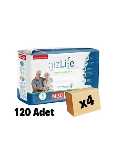Gızlıfe Yetişkin Hasta Bezi Bel Bantlı Orta Boy Medium 120'li M