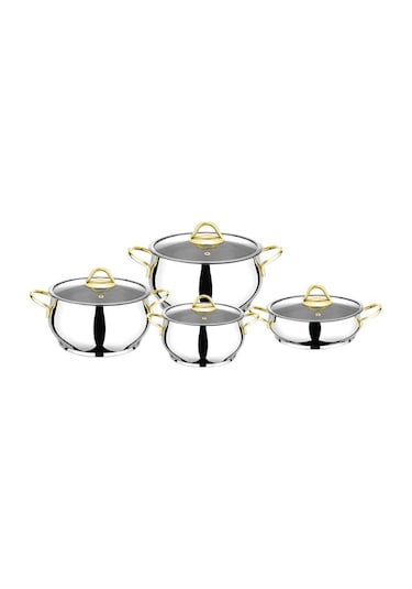 Remetta Serena  Gold 8 Parça Tencere Seti Takımı