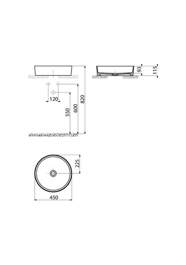Creavit Loop LP145-00BR00E-0000 Yuvarlak Çanak Lavabo Berry 45 CM