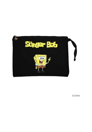 Sünger Bob Clutch Astarlı Cüzdan El Çantası